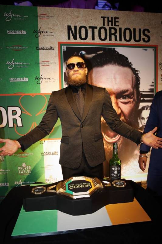 Conor McGregor is shown at Encore Beach Club at Night following his UFC 246 victory over Donald ...
