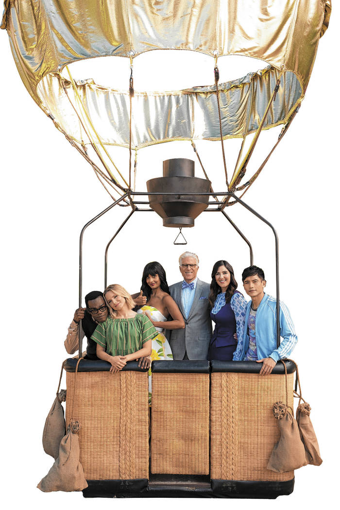 THE GOOD PLACE -- "Patty" Episode 412 -- Pictured: (l-r) William Jackson Harper as Ch ...