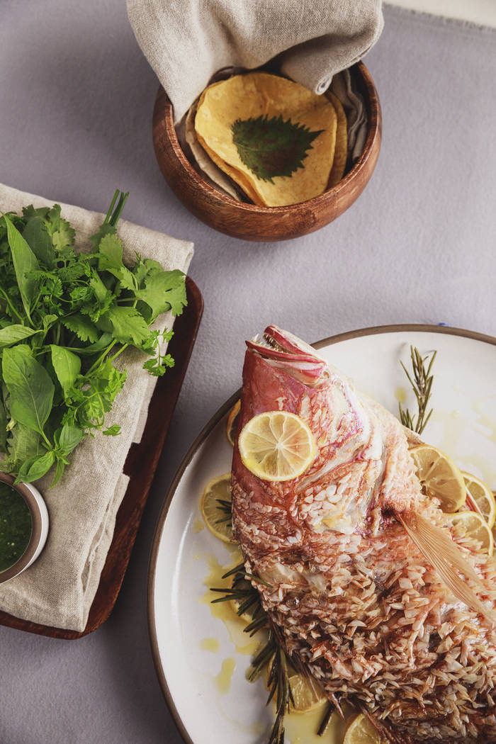 Whole snapper at Elio. (Hagop Kalaidjian)