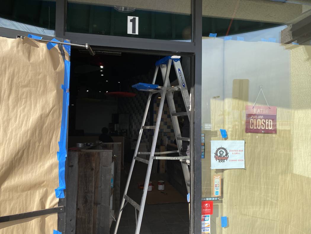 Construction is underway on the former Sababa. (Al Mancini/Las Vegas Review Journal)