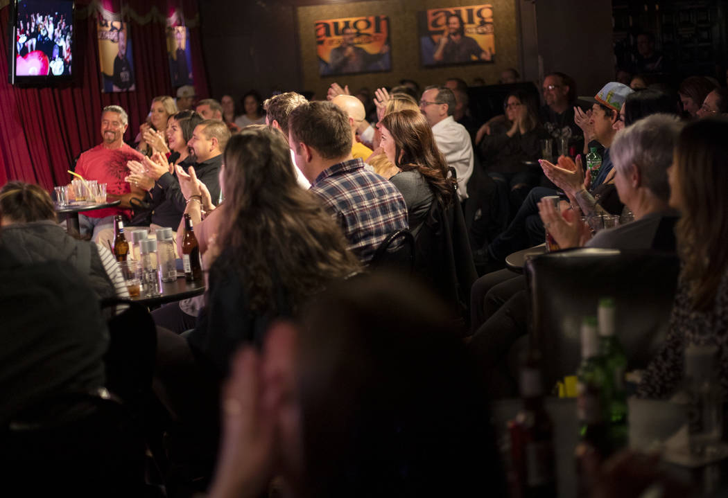 The Laugh Factory Comedy Club is full in February 2020 in Las Vegas. (Ellen Schmidt/Las Vegas R ...