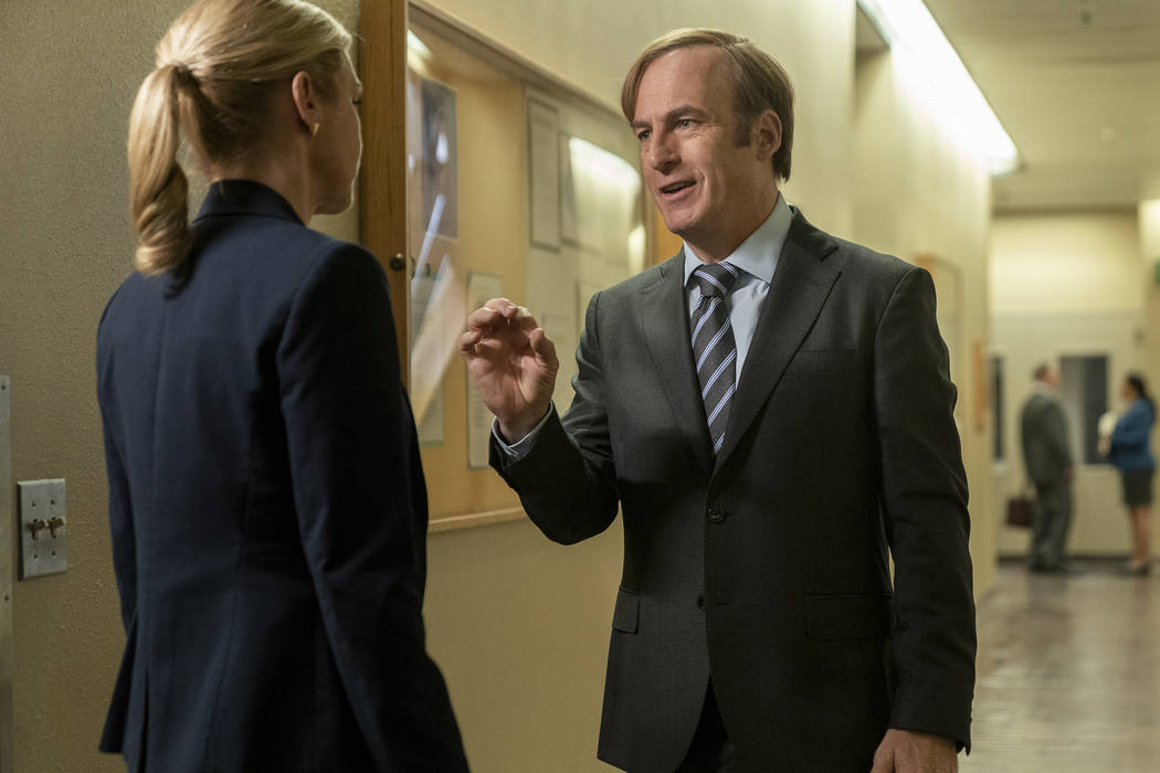 Bob Odenkirk as Jimmy McGill, Rhea Seehorn as Kim Wexler - Better Call Saul _ Season 5, Episode ...