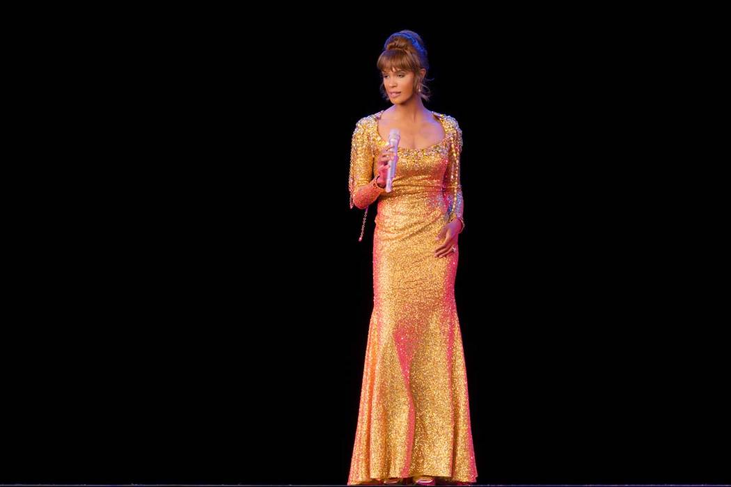An image from "An Evening with Whitney - The Whitney Houston Hologram Concert." The p ...