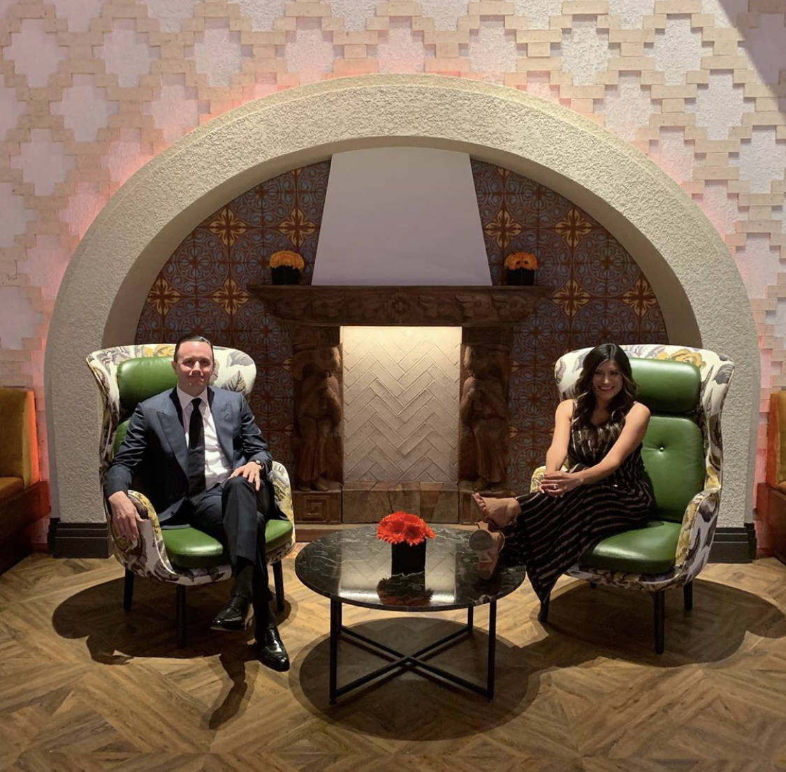 MGM Resorts President of Nightlife Sean Christie is shown with restauranteur and "Super Mamas" ...