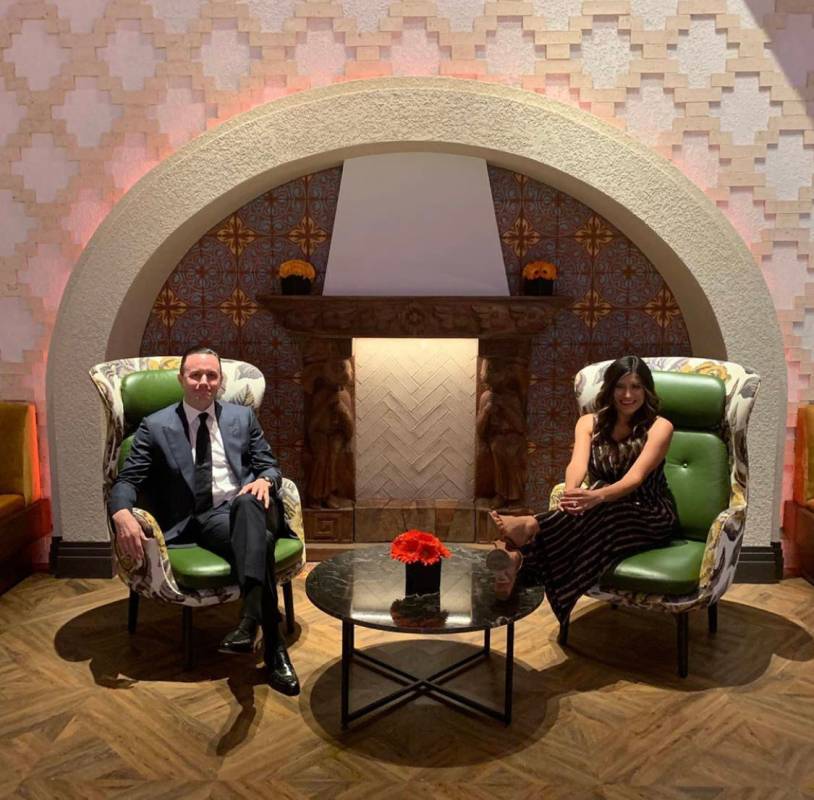 MGM Resorts President of Nightlife Sean Christie is shown with restauranteur and "Super Mamas" ...