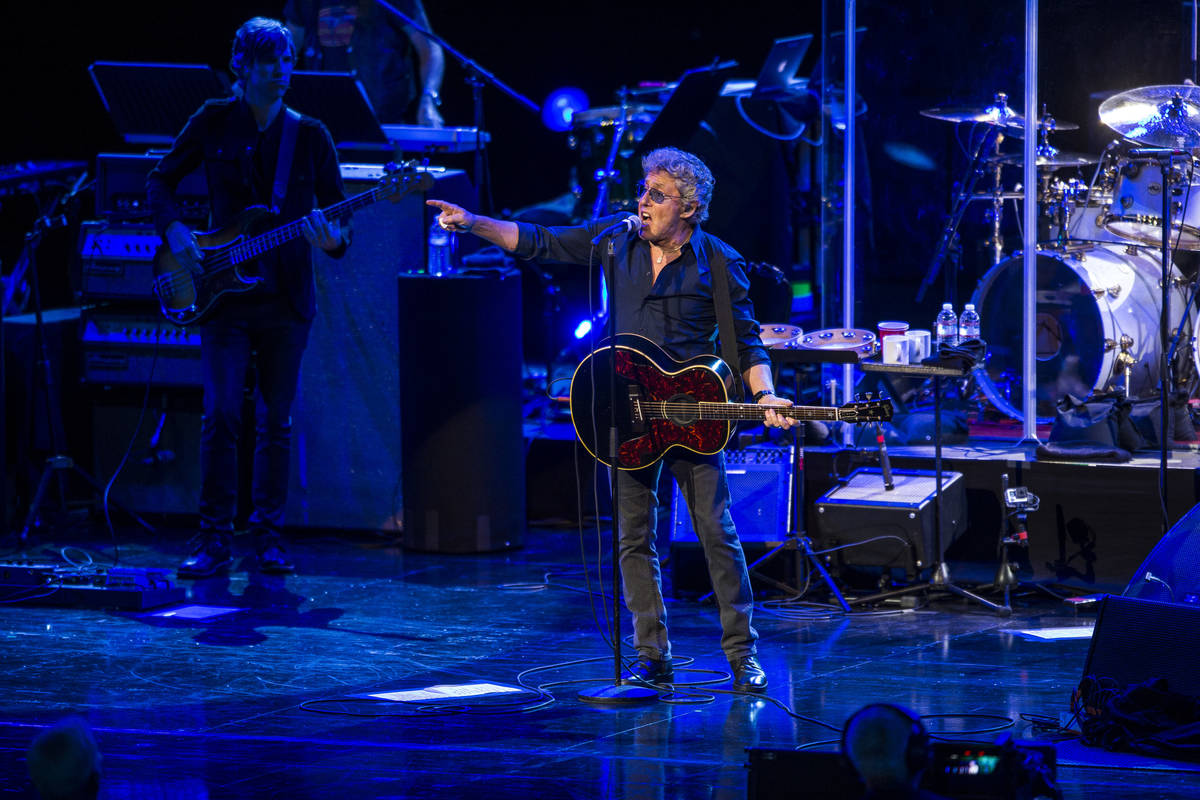 Roger Daltrey of The Who performs "Who Are You" at the Colosseum at Caesars Palace on Saturday, ...