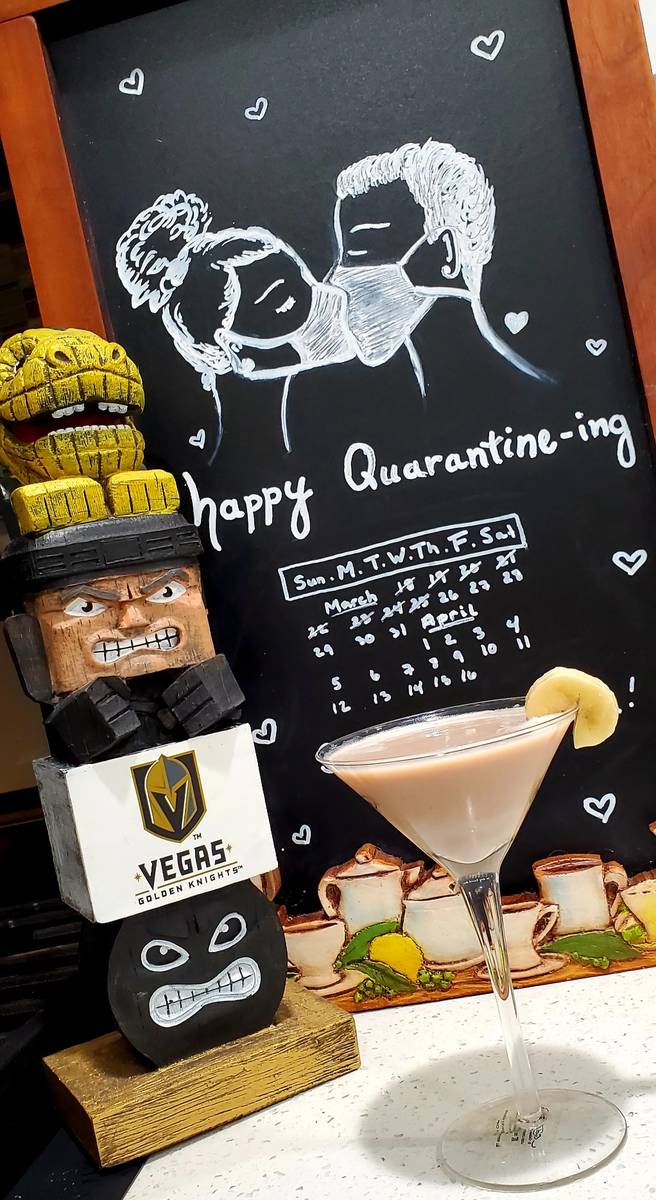 Jacob Mowrer's Quarantini with artwork by Bobby Jo. (Jacob Mowrer)