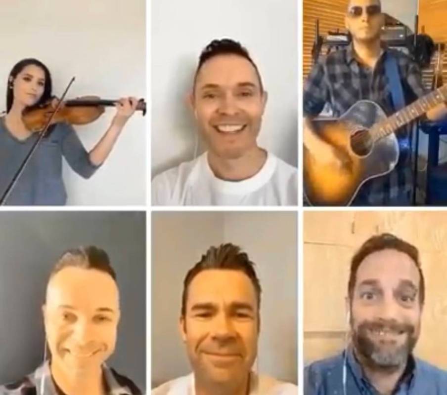 The Human Nature "All You Need Is Love" clip: Clockwise from left: Chandra Meibalane, Mike Tier ...