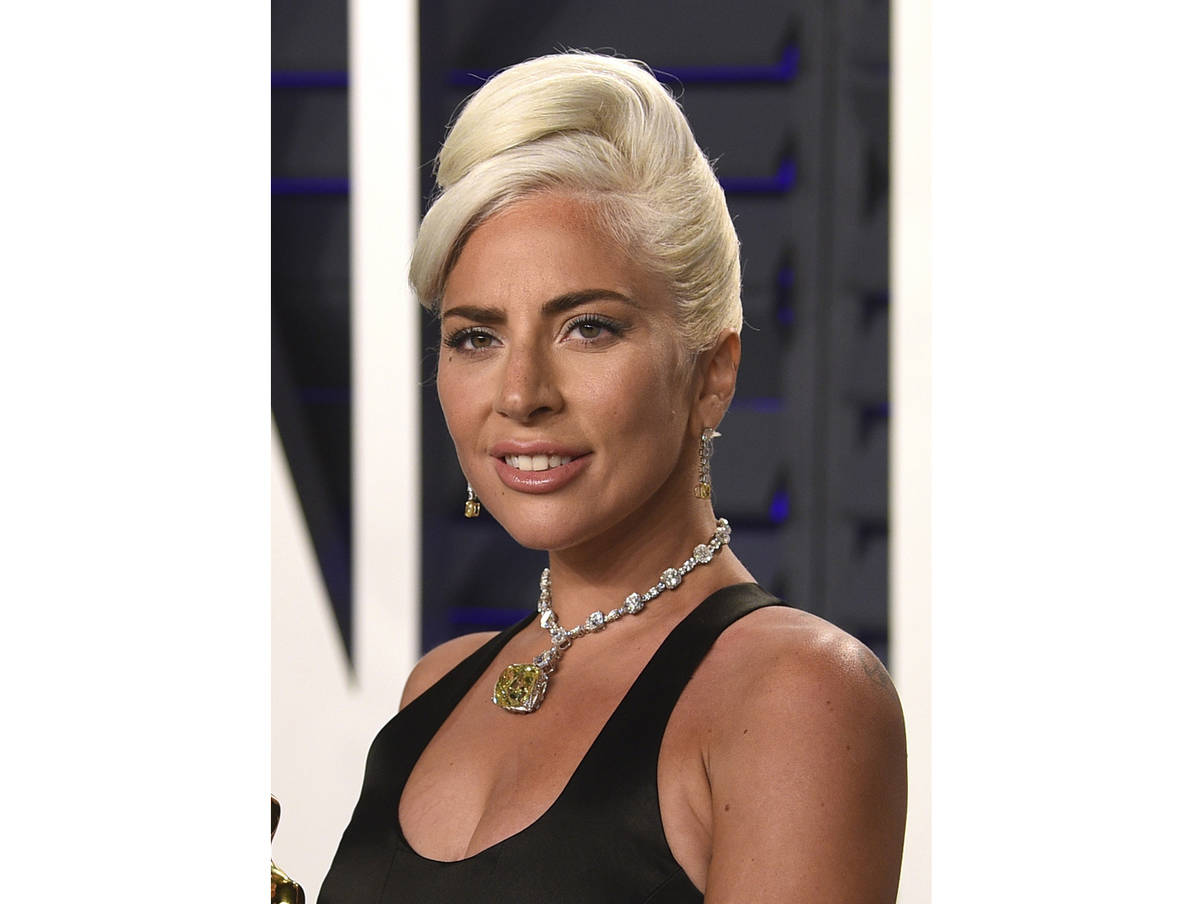 FILE - This Feb. 24, 2019 file photo shows Lady Gaga at the Vanity Fair Oscar Party in Beverly ...