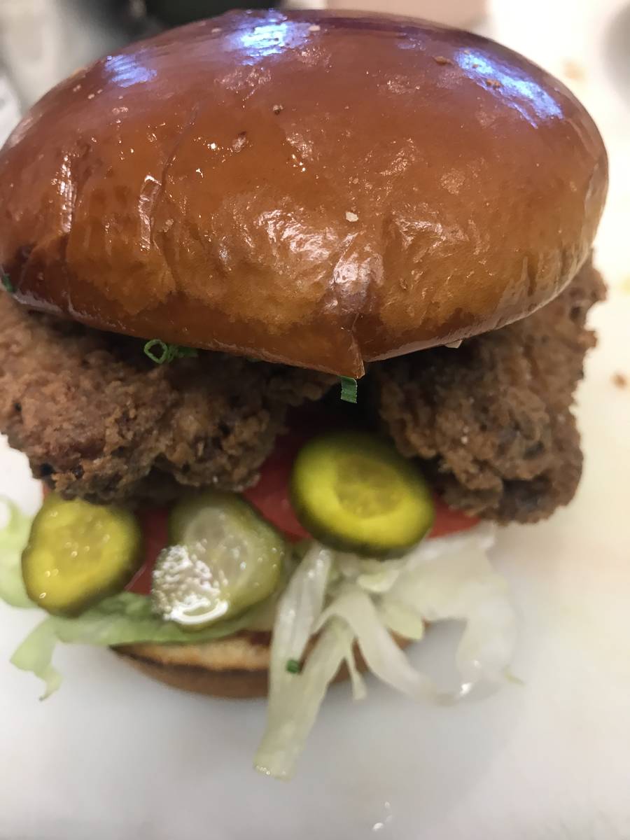 A chicken sandwich at Johnny C's Diner. (John Church)