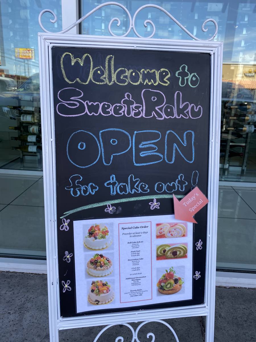 Call ahead to order a cake from Sweets Raku (Al Mancini/Las Vegas Review-Journal)