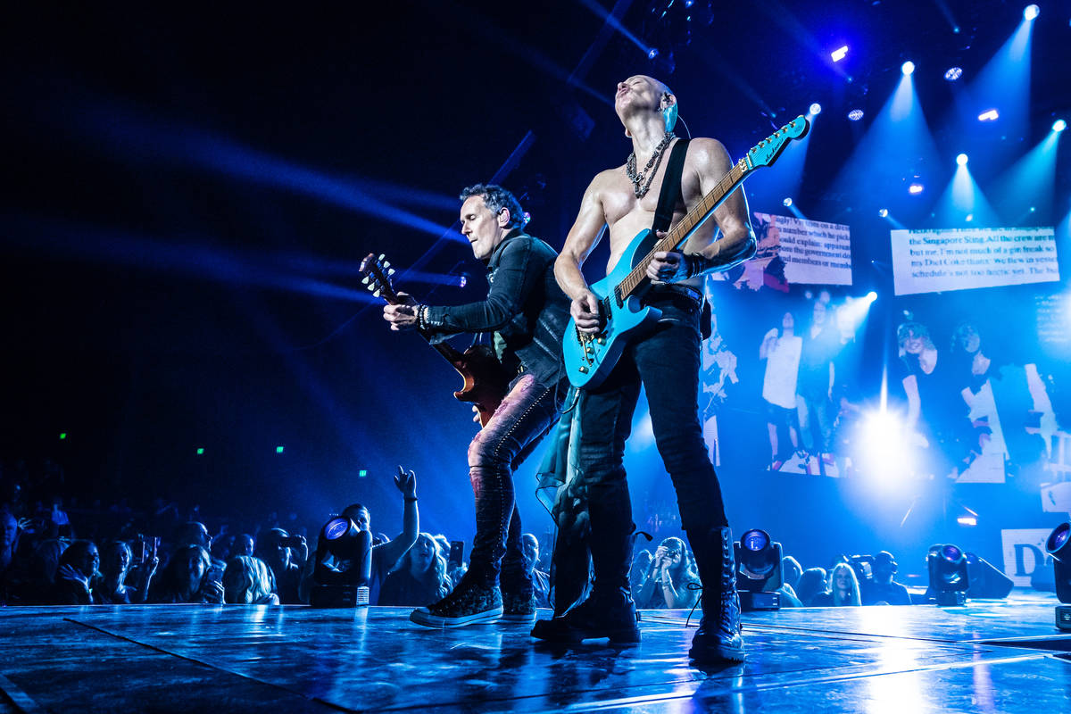 Vivian Campbell, left, and Phil Collen are shown as Def Leppard opens its 12-show residency run ...