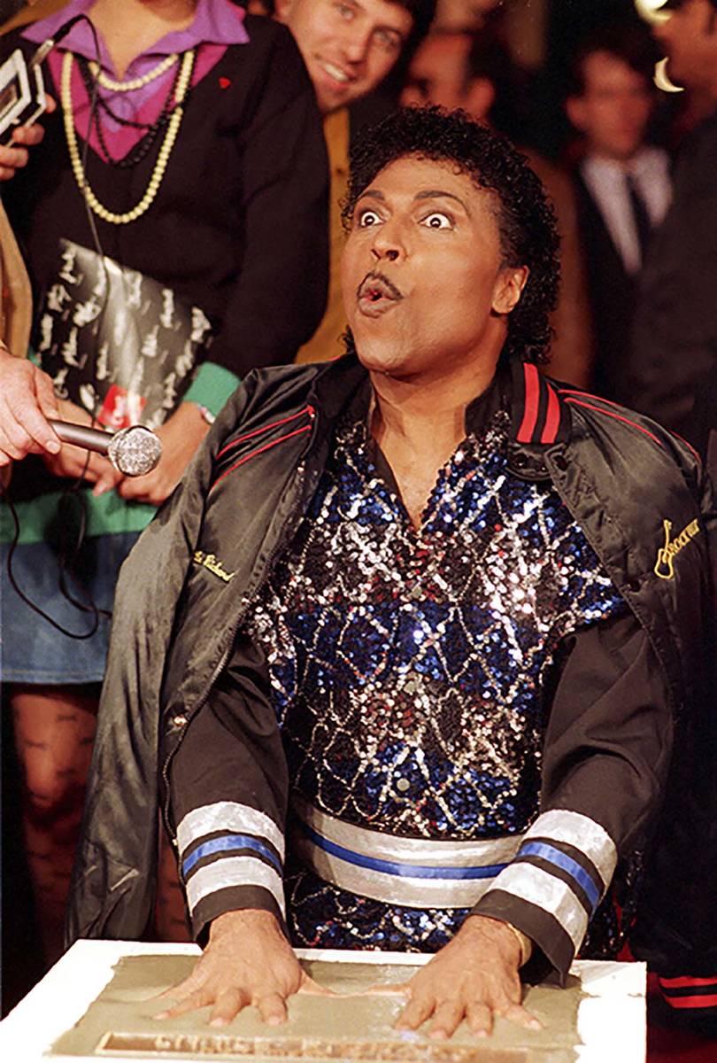 In this Nov. 13, 1986 file photo, Little Richard places his hands in cement as he is inducted ...