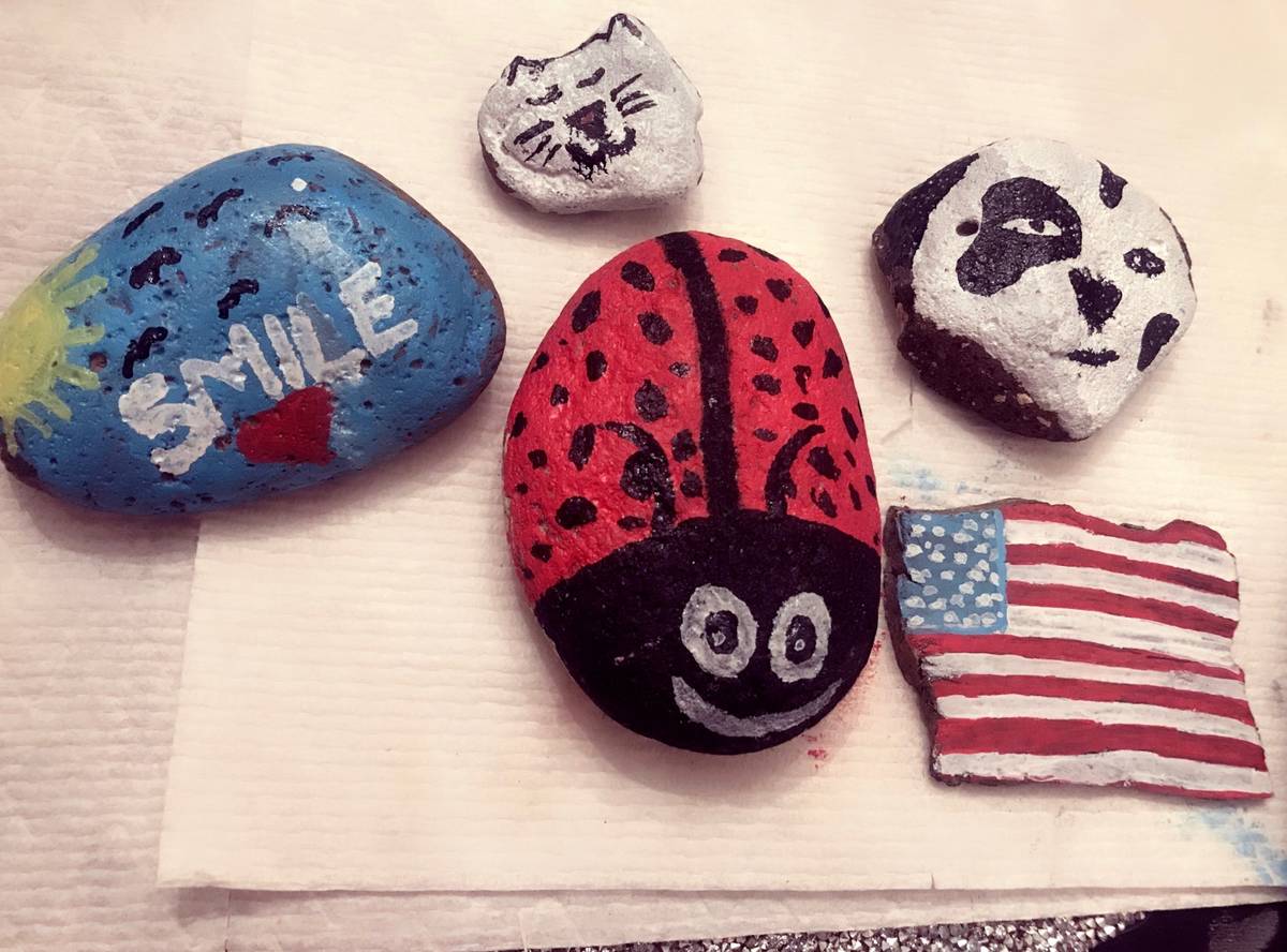Las Vegans paint rocks for their neighbors
