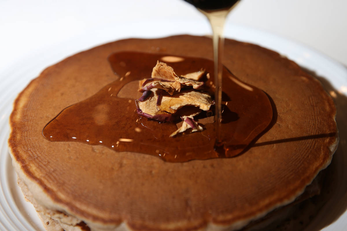 Earl's signature English pancakes at Earl Grey Cafe at Rampart Casino in this March 4, 2020, fi ...