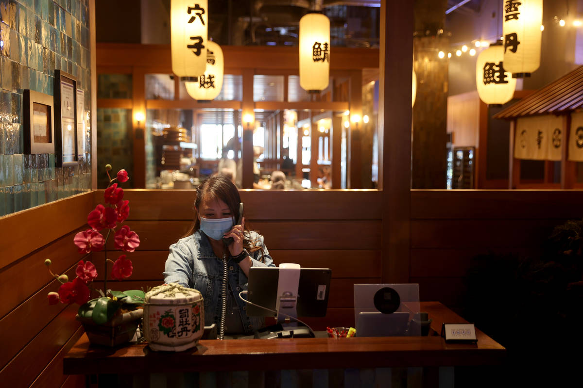 Blue Ribbon Sushi Bar & Grill at Red Rock Resort in Las Vegas Tuesday, May 26, 2020. Restaurant ...