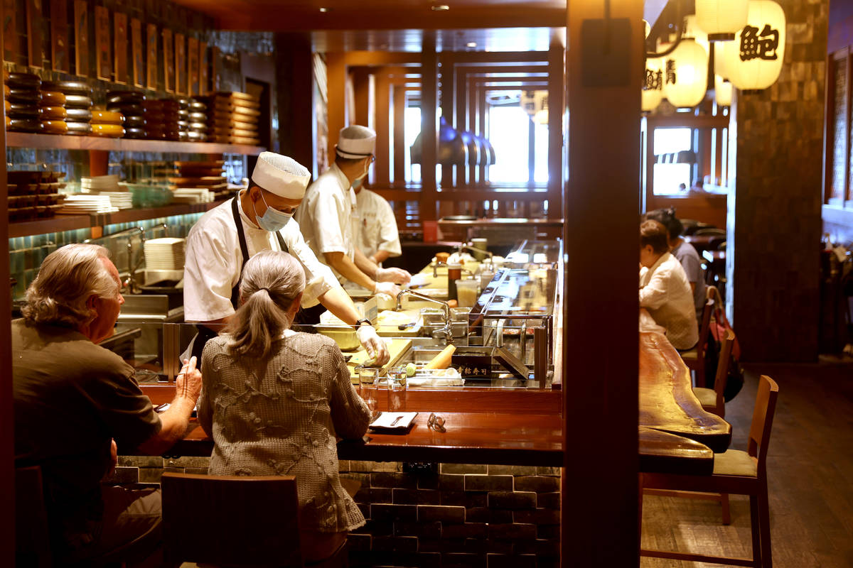 Blue Ribbon Sushi Bar & Grill at Red Rock Resort in Las Vegas Tuesday, May 26, 2020. Restaurant ...