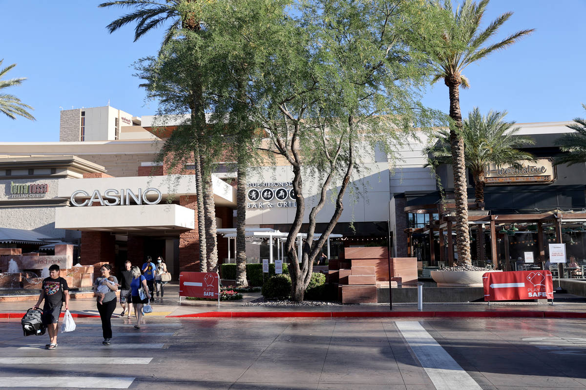 Red Rock Resort in Las Vegas Tuesday, May 26, 2020. Restaurants at three Station Casinos proper ...