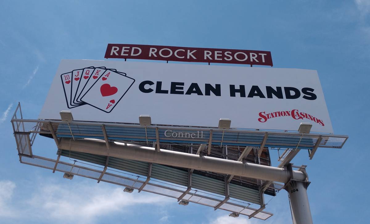 A new Station Casino billboard promoting the COVID-19 safety protocols. (Station Casinos)