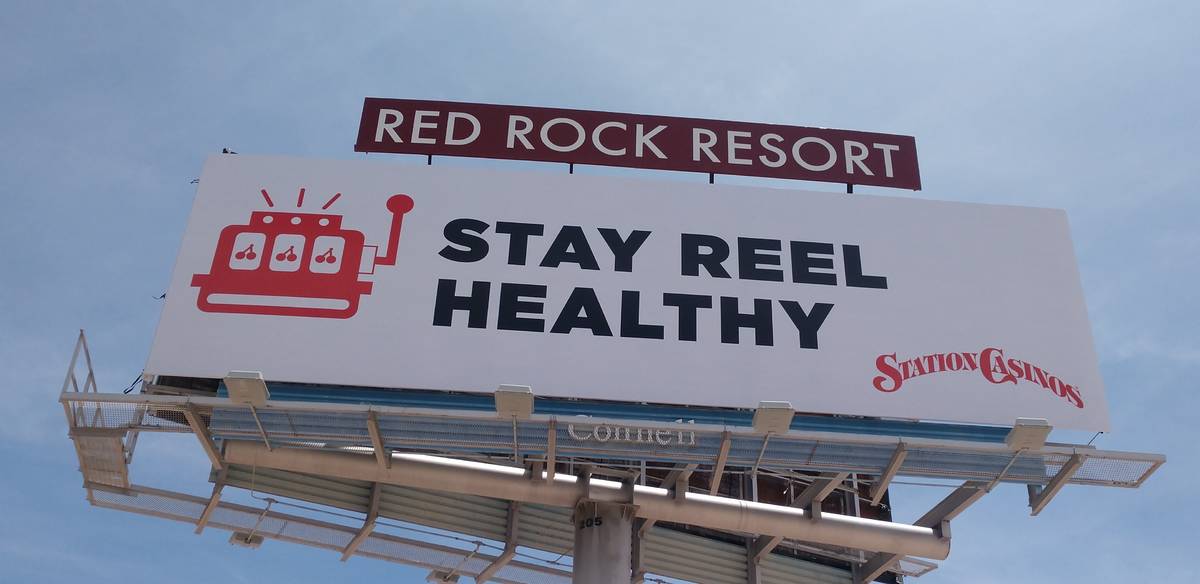 A new Station Casino billboard promoting the COVID-19 safety protocols. (Station Casinos)