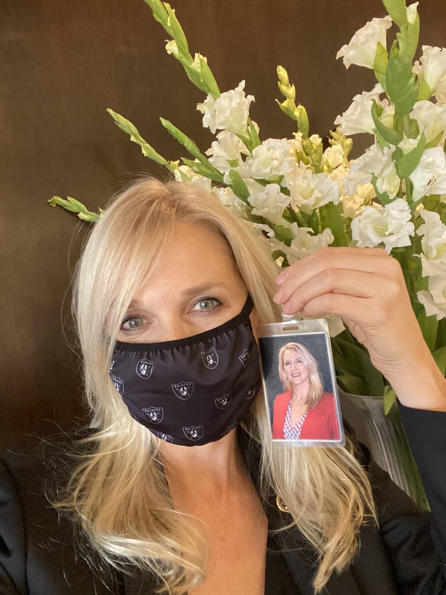 Westgate Las Vegas General Manager Cami Christensen, masked and ready for the hotel's reopening ...