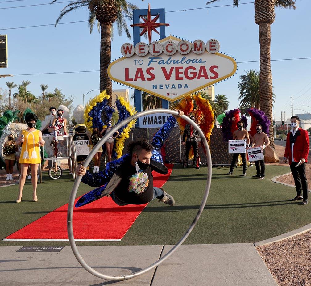 David Matz from Le Noir - The Dark Side of Cirque, "walks" the red carpet at the Welc ...