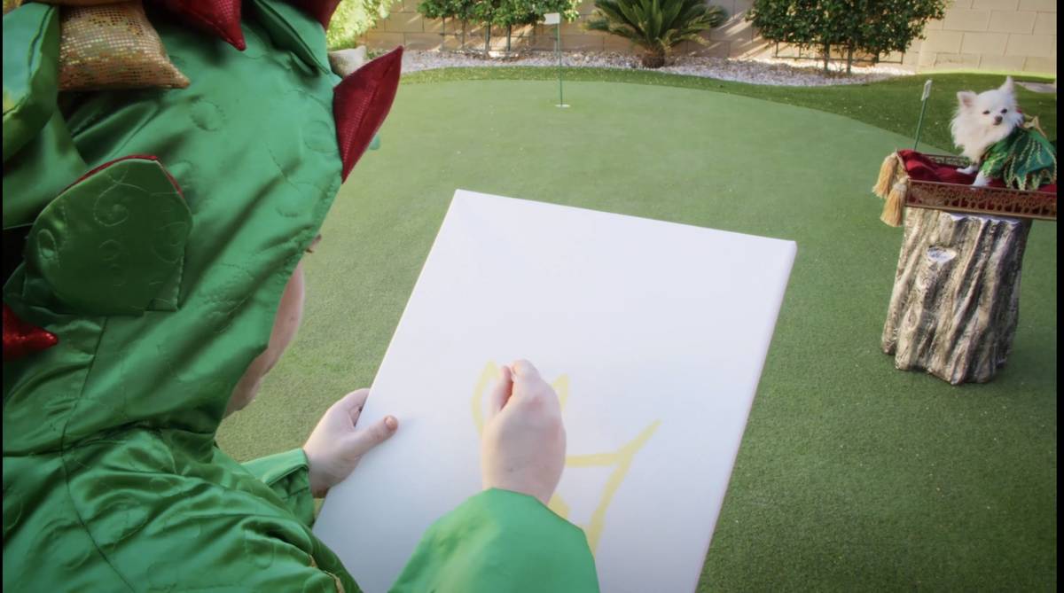 Piff the Magic Dragon and Mr. Piffles are shown in a screen-grab in a promotional video for the ...