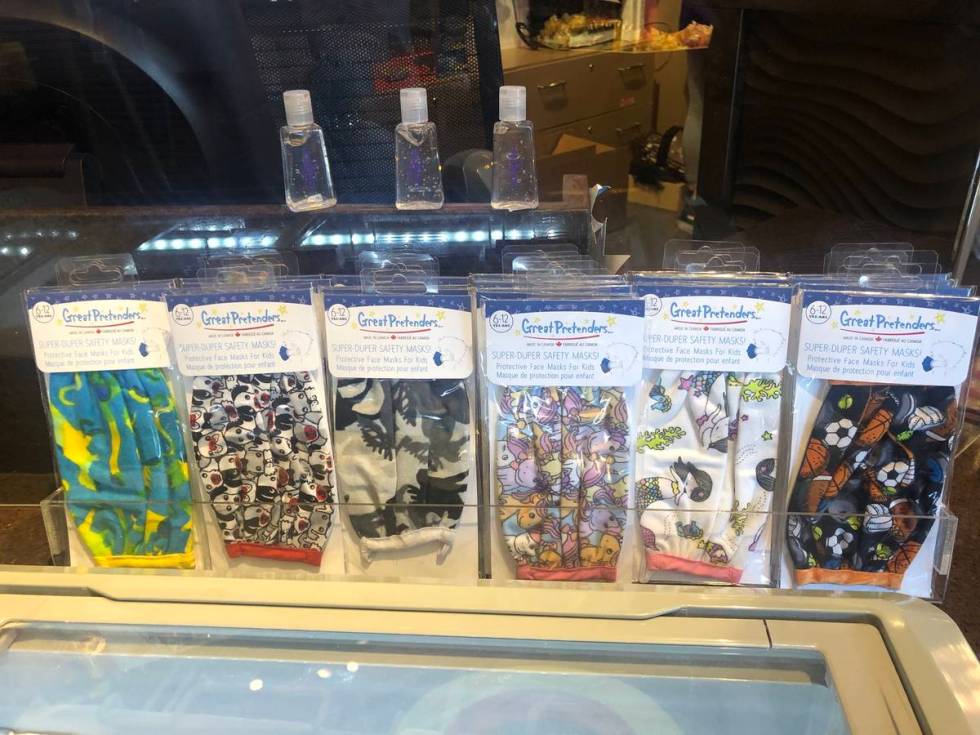 Discovery Children’s Museum sells children’s face masks. (Janna Karel Las Vegas Review-Journal)
