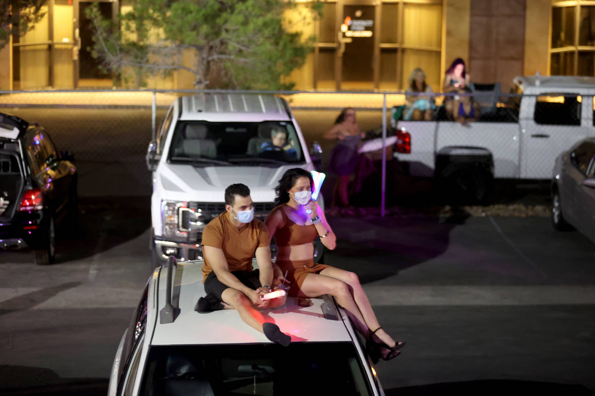 Yunier Padron, left, and Yaisel Marino prepare to watch Jennifer Romas' "Sexxy The Show" at Dr ...