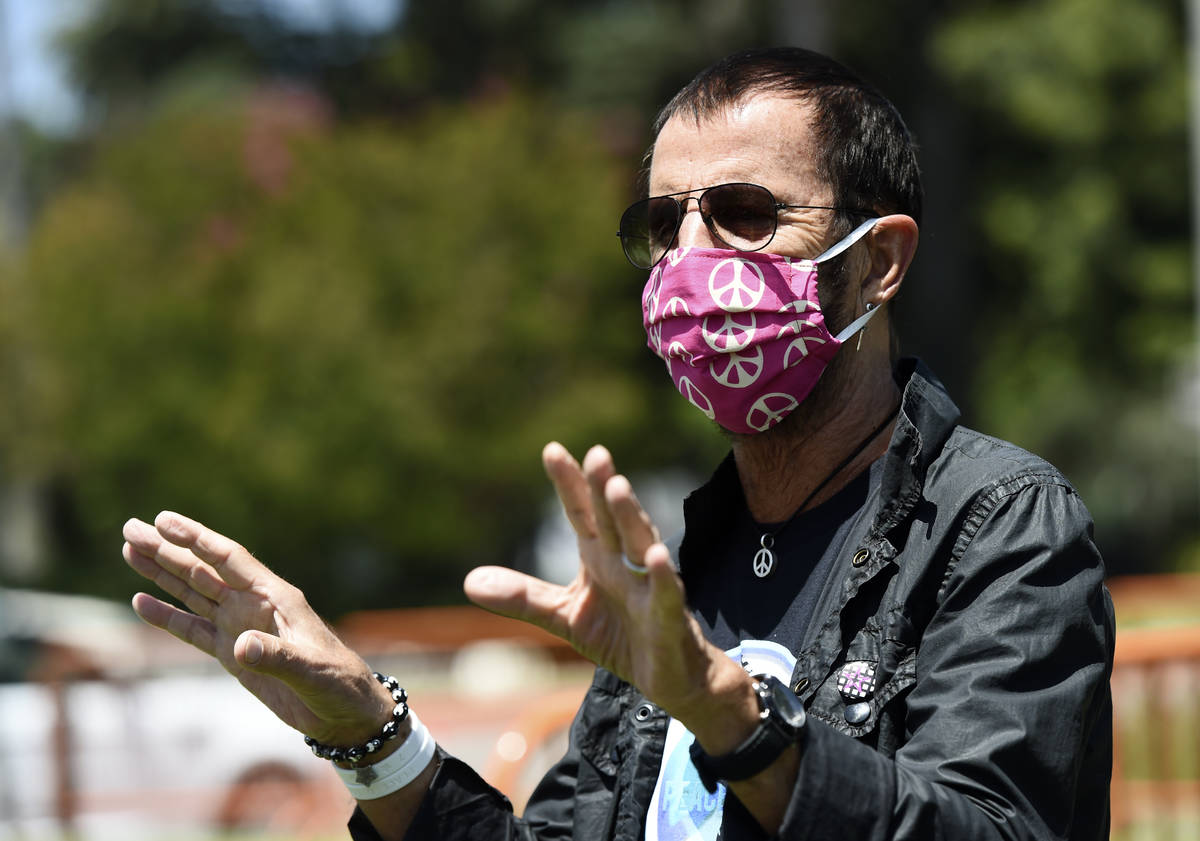 Musician Ringo Starr is interviewed at an event to celebrate his 80th birthday, Tuesday, July 7 ...