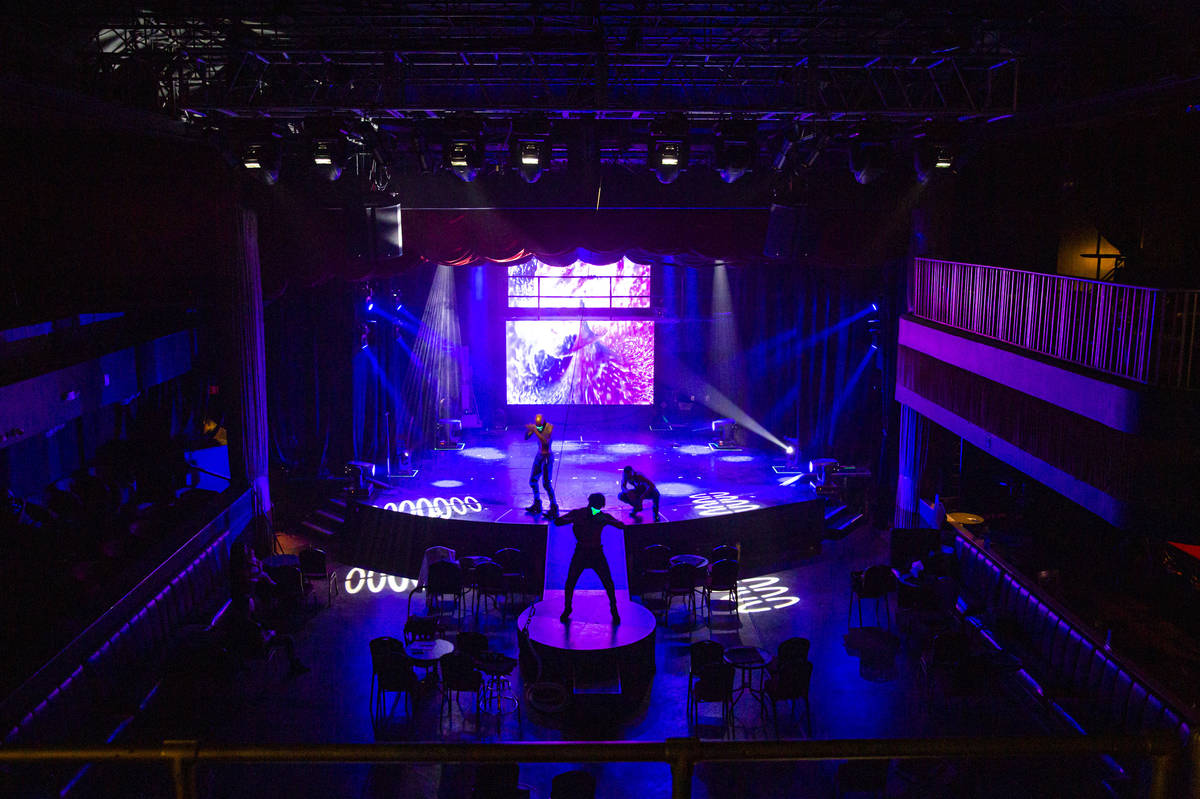 Aussie Heat performers dance on the stage during a dress rehearsal at the Mosaic Theater on the ...