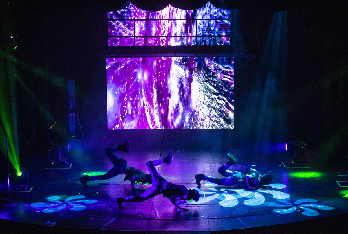 Aussie Heat performers dance on the stage during a dress rehearsal at the Mosaic Theater on the ...