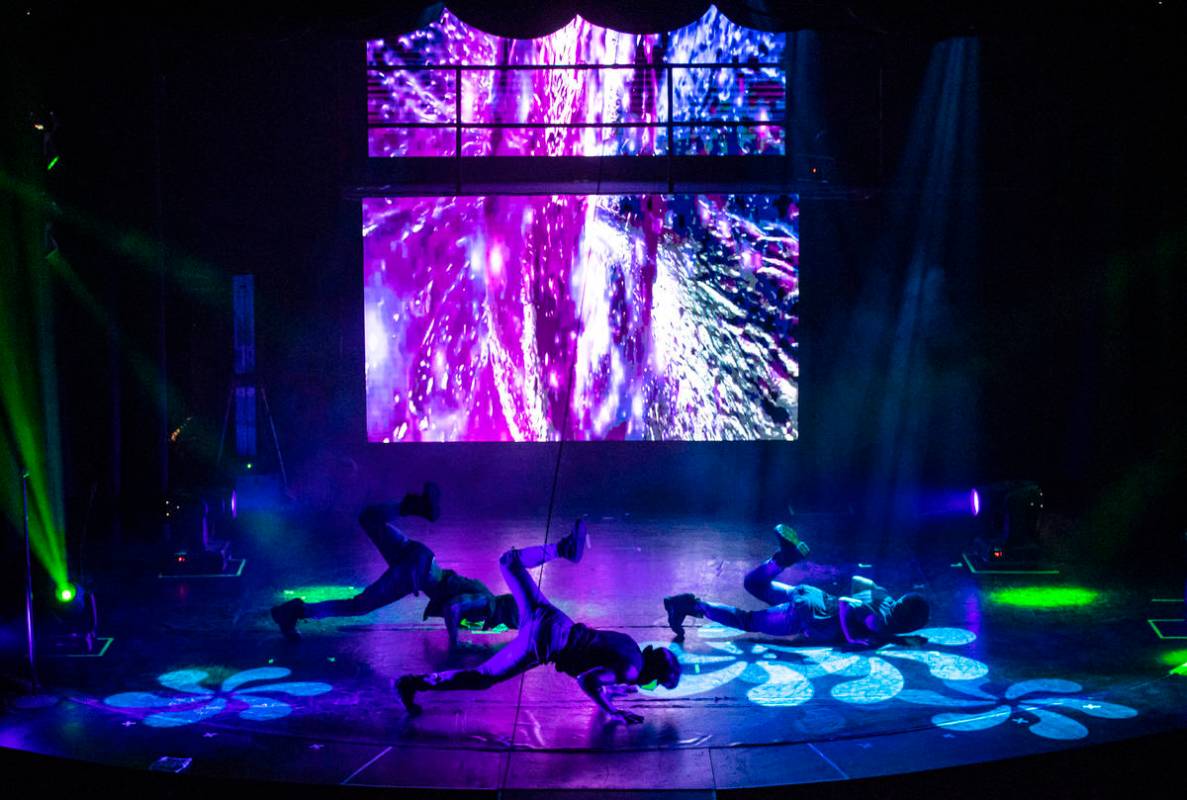 Aussie Heat performers dance on the stage during a dress rehearsal at the Mosaic Theater on the ...
