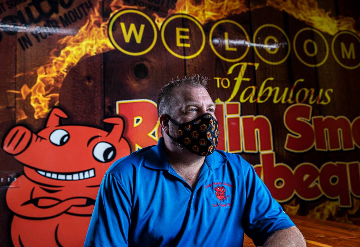 Owner and chief executive officer John Holland at Rollin' Smoke BBQ on Wednesday, July 15, 2020 ...