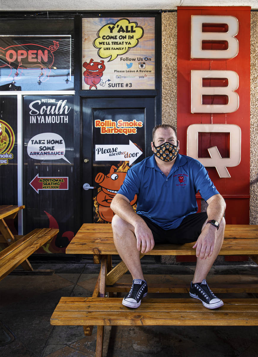 Owner and chief executive officer John Holland at Rollin' Smoke BBQ on Wednesday, July 15, 2020 ...