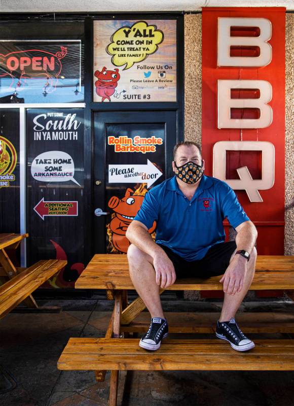 Owner and chief executive officer John Holland at Rollin' Smoke BBQ on Wednesday, July 15, 2020 ...