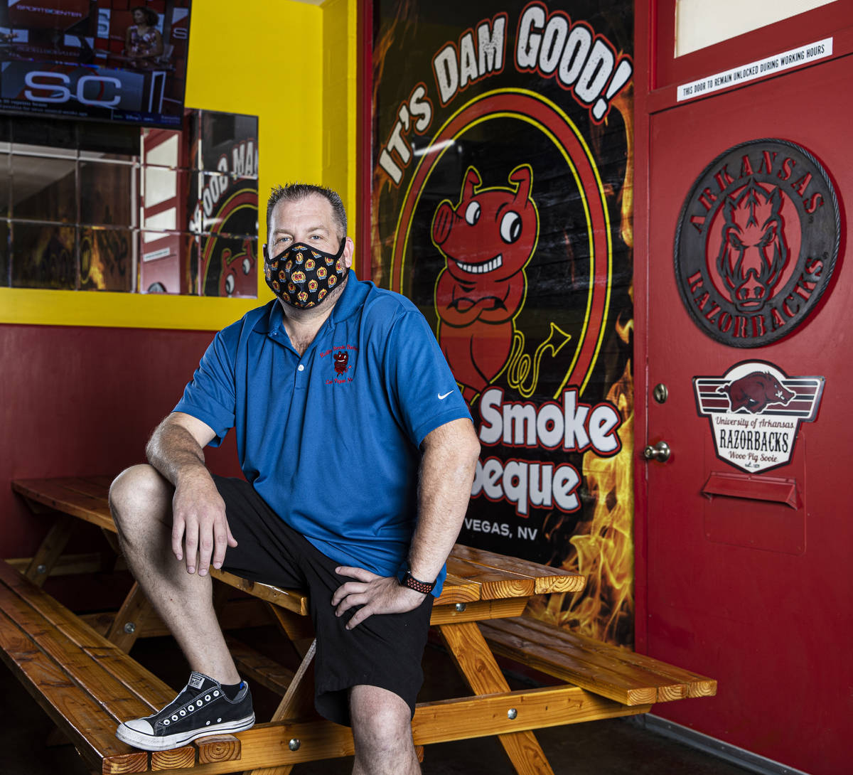 Owner and chief executive officer John Holland at Rollin' Smoke BBQ on Wednesday, July 15, 2020 ...