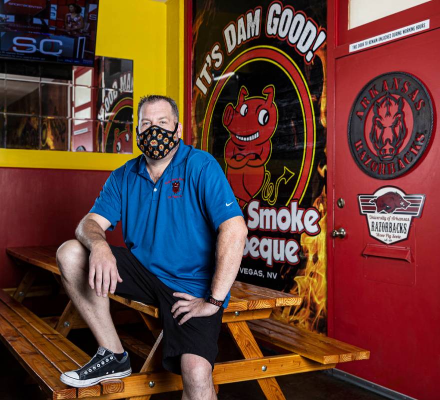 Owner and chief executive officer John Holland at Rollin' Smoke BBQ on Wednesday, July 15, 2020 ...
