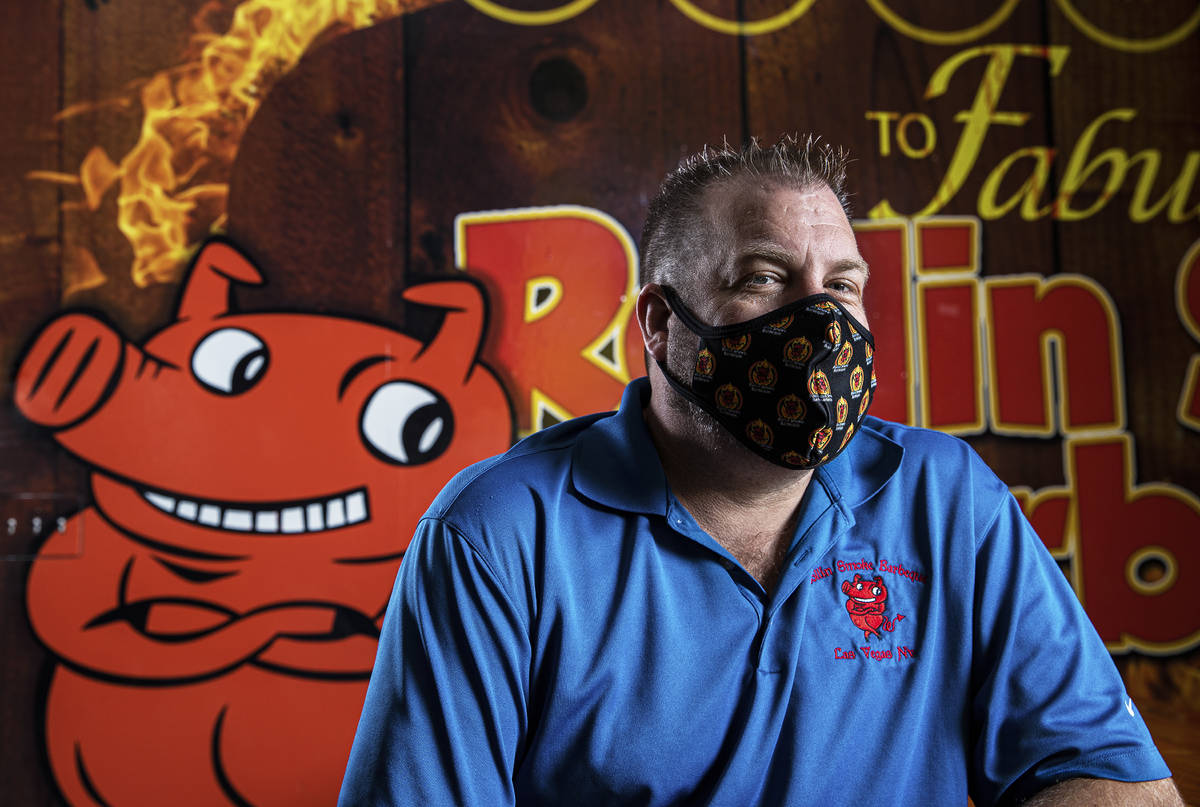 Owner and chief executive officer John Holland at Rollin' Smoke BBQ on Wednesday, July 15, 2020 ...