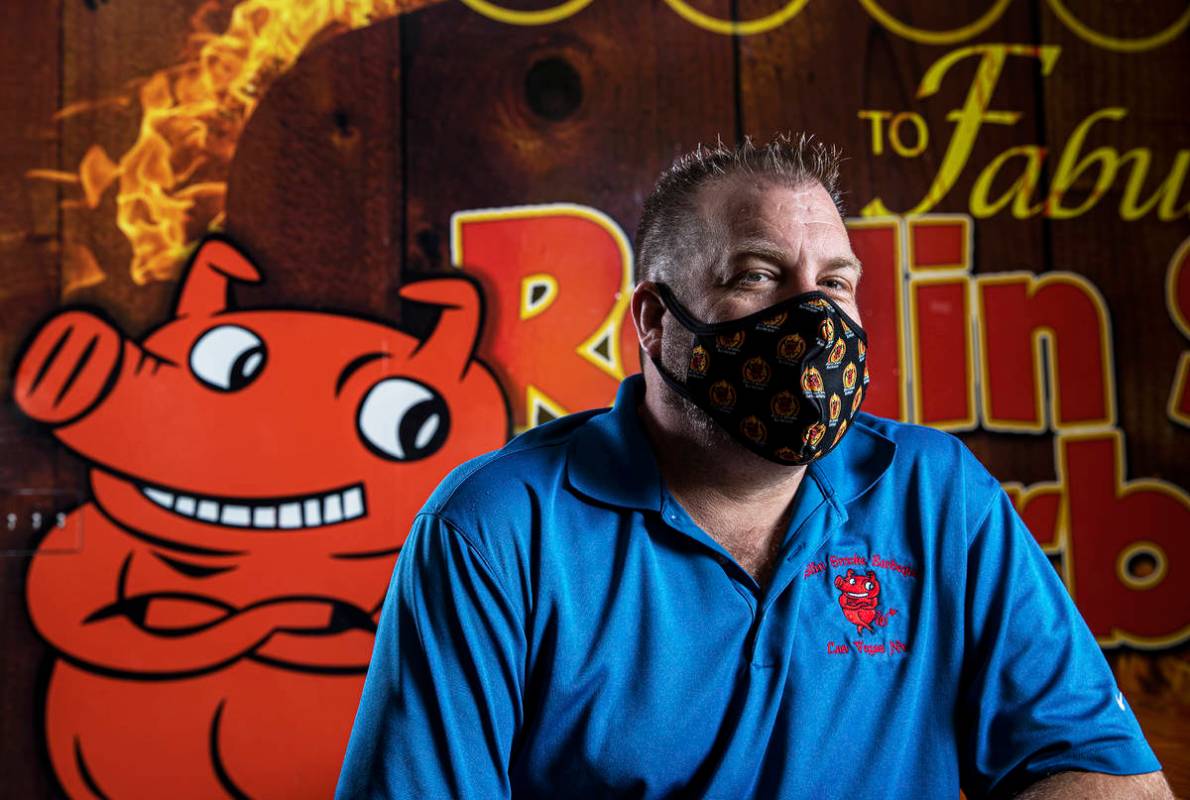 Owner and chief executive officer John Holland at Rollin' Smoke BBQ on Wednesday, July 15, 2020 ...