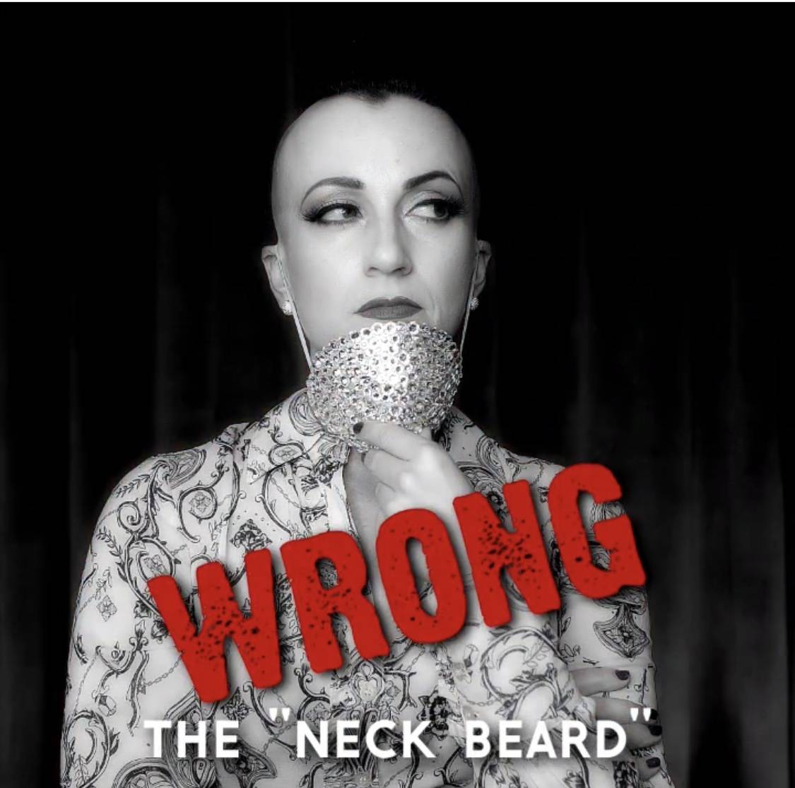 Burlesque queen Michelle L'Amour shows how not to wear a face mask in a video she posted on her ...
