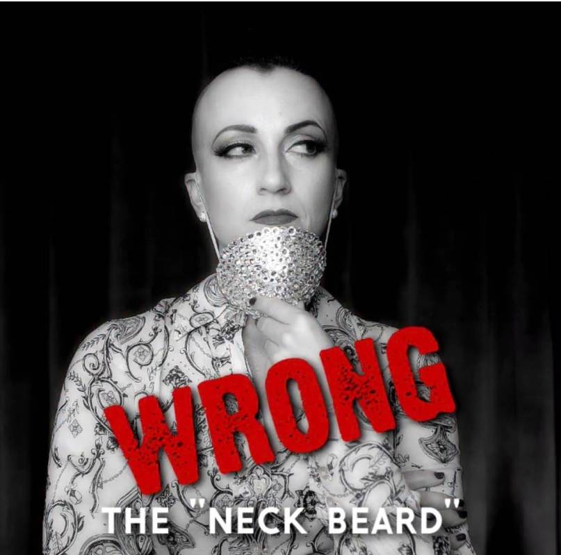 Burlesque queen Michelle L'Amour shows how not to wear a face mask in a video she posted on her ...