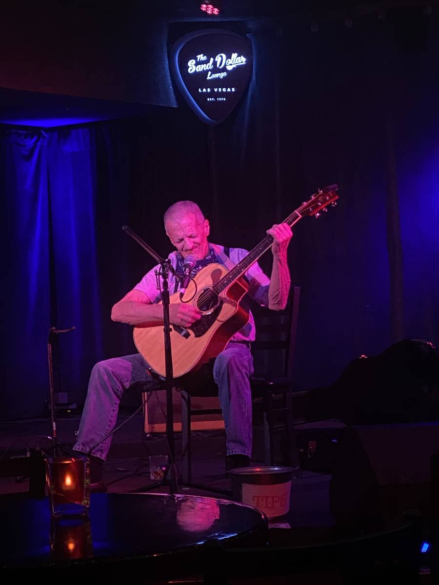 Gold Top Bob performs at Sand Dollar Lounge on Saturday, July 31, 2020. (John Katsilometes/Las ...