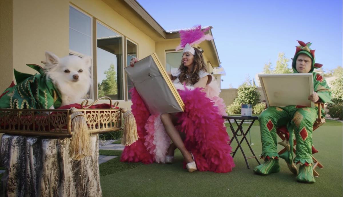Piff the Magic Dragon, Jade Simone and Mr. Piffles are shown in a screen-grab in a promotional ...