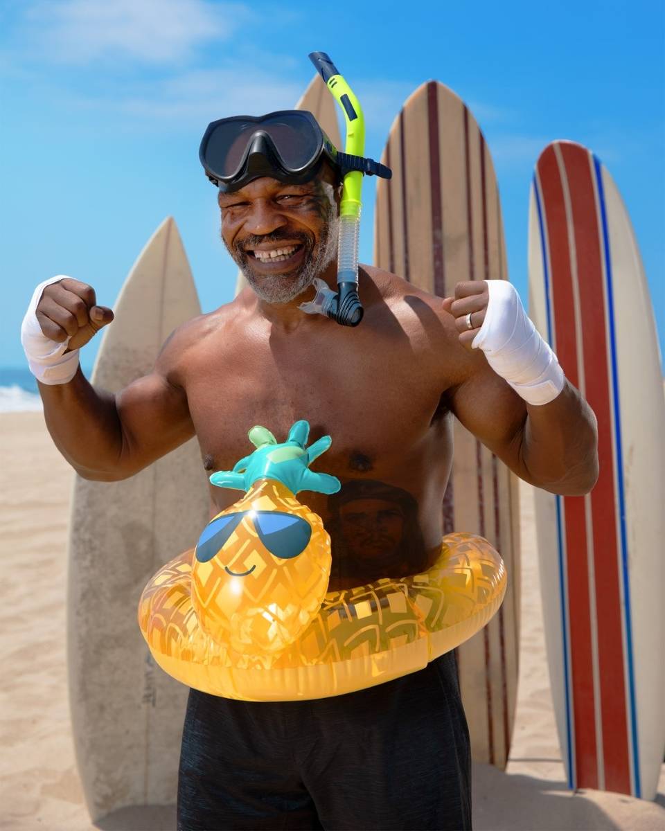 Mike Tyson stars in “Tyson vs. Jaws: Rumble on the Reef.” (Jason Elias/Discovery Channel)