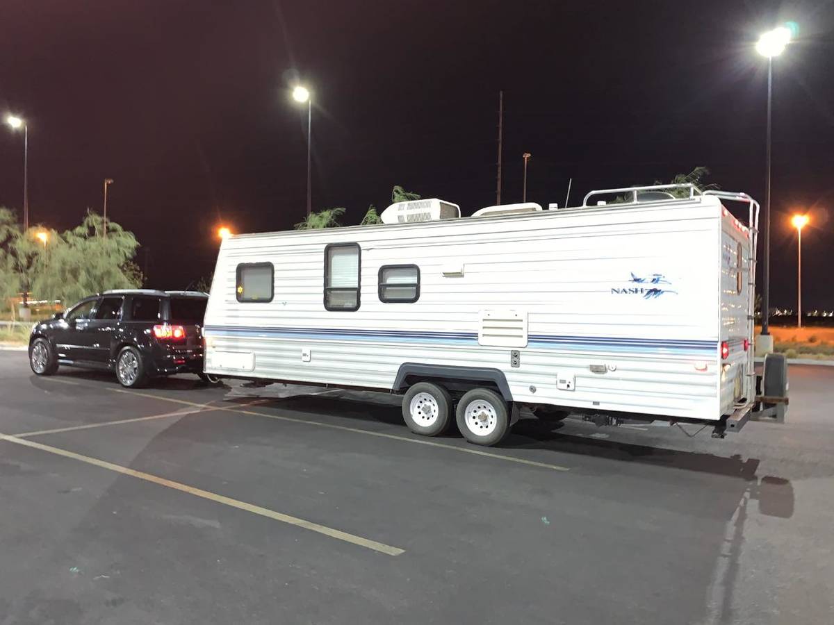 The 1999 Nash 27-foot travel trailer, which went missing from the home of Joe and Jessica Tramm ...