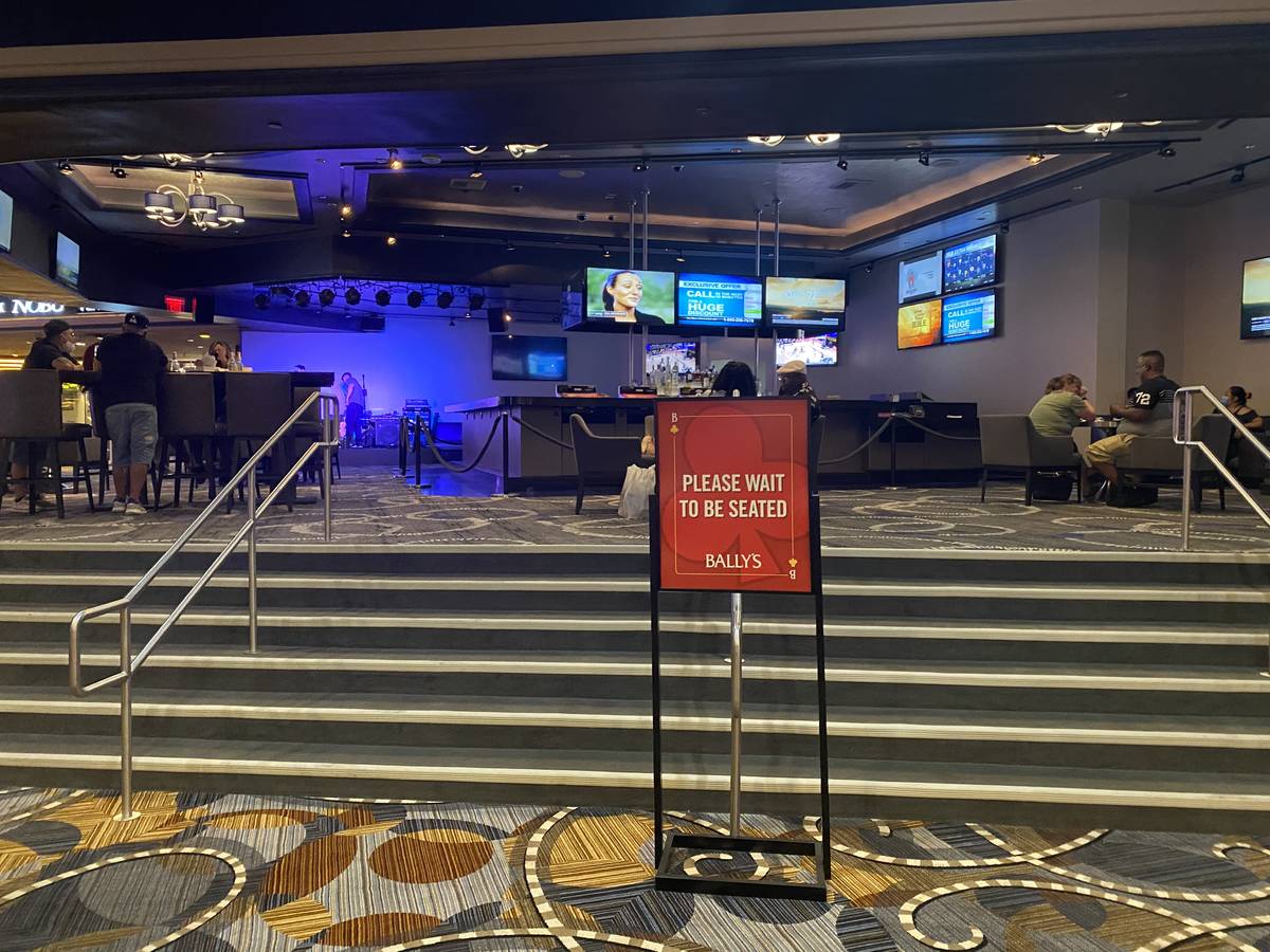 A look at the seating at Indigo lounge on Saturday, Aug. 9, 2020. (John Katsilometes/Las Vegas ...