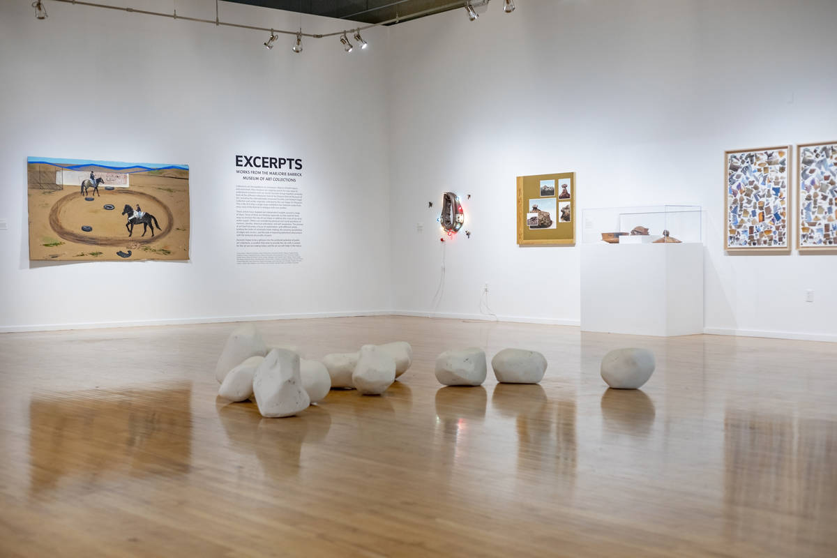 Collections from the exhibit "Excerpts" are seen at UNLV's Marjorie Barrick Museum in Las Vegas ...