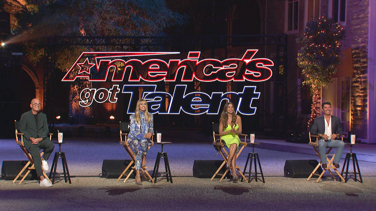 Howie Mandel (from left), Heidi Klum, Sophia Vergara and Simon Cowell of “America’s Got Tal ...
