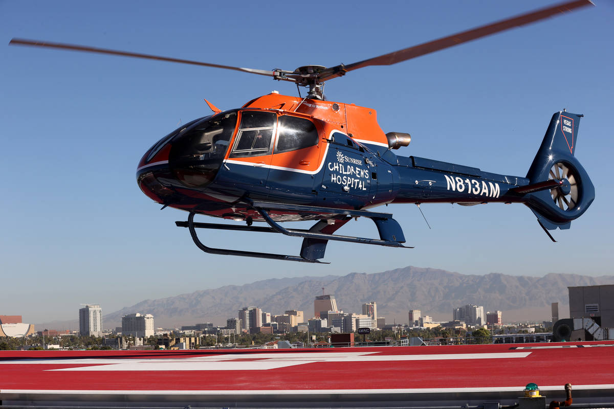 Las Vegas Review-Journal columnist John Katsilometes and Piff the Magic Dragon land in a helico ...